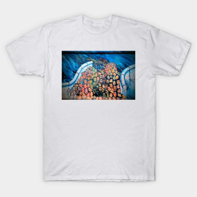 Berlin Wall Graffiti Artwork Street Art Germany T-Shirt by Andy Evans Photos